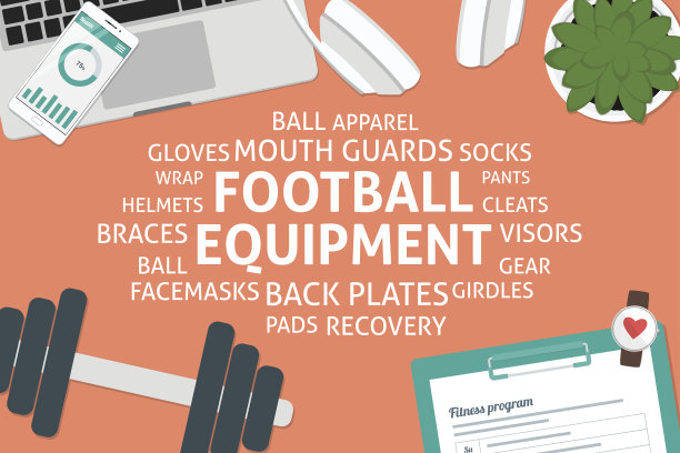 矢量足球设备概念，模板图片下载