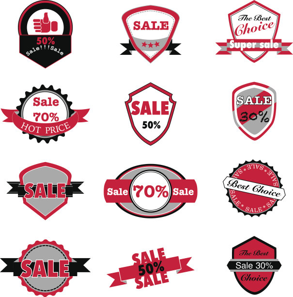 热卖标签向量集图片下载