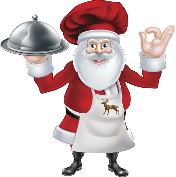 圣诞厨师圣诞晚餐概念图片下载