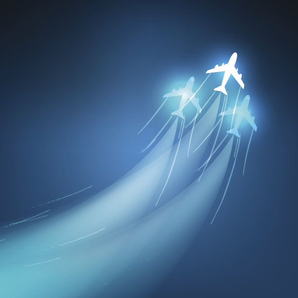 矢量插图的飞机路线图片下载