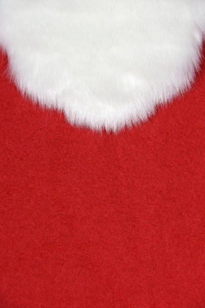 红色织物上的白毛胡须图片下载