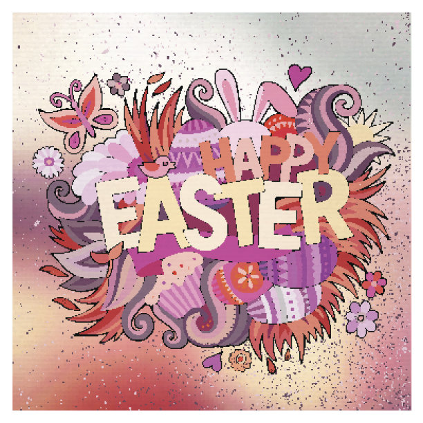 复活节手写字母和涂鸦元素图片下载
