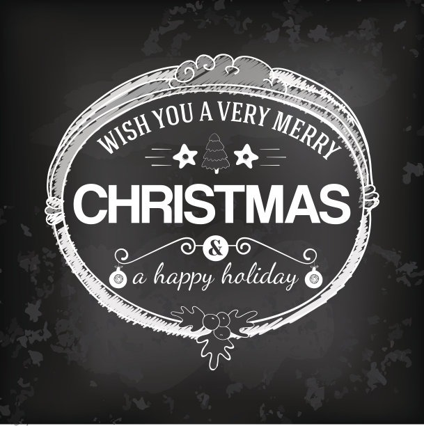 节日快乐手绘粉笔留言图片下载