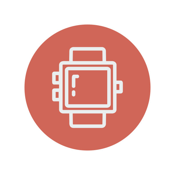 空白智能手表细线图标图片下载