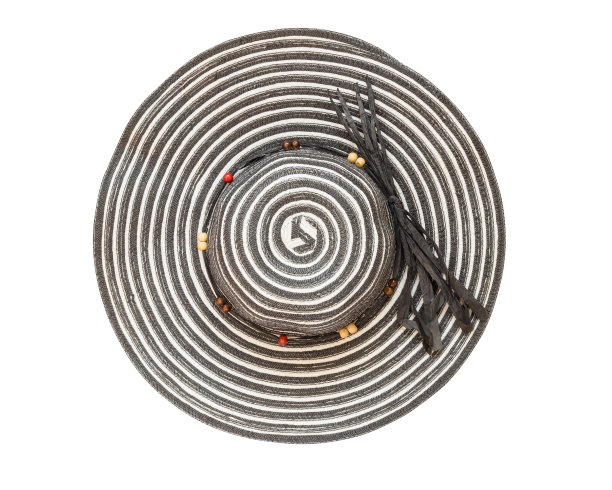 顶视图黑色软帽孤立的白色背景图片下载