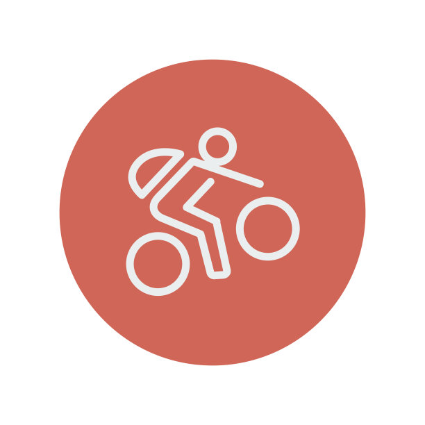 山地车骑手细线图标图片下载