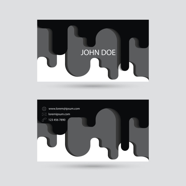 不同黑白条纹的名片图片下载