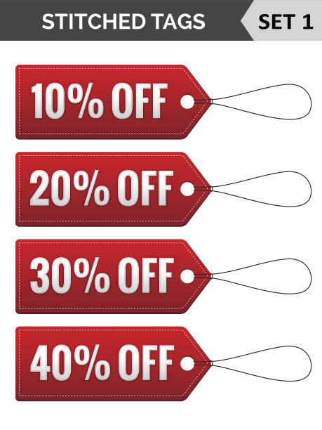 缝标签。组1。矢量插图。图片下载