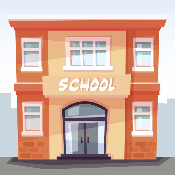 学校建筑，回到学校，教育理念，矢量图片下载