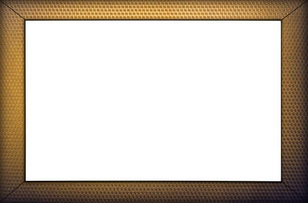 金色框架孤立在白色背景图片下载