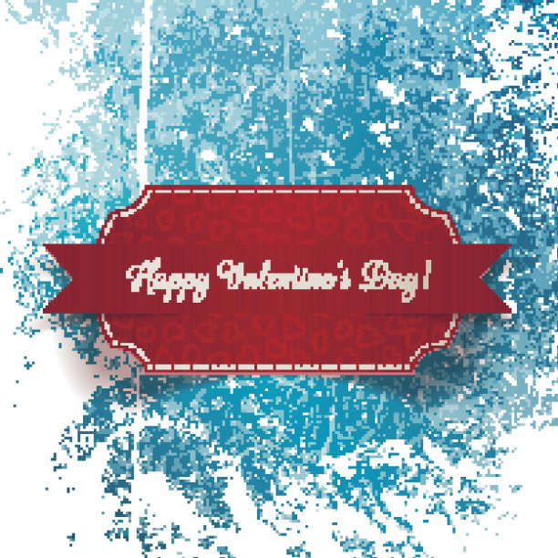 情人节现实纸红色标签图片下载