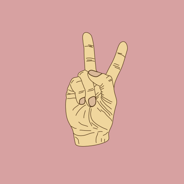 在白色背景下做手势的人的特写镜头图片下载