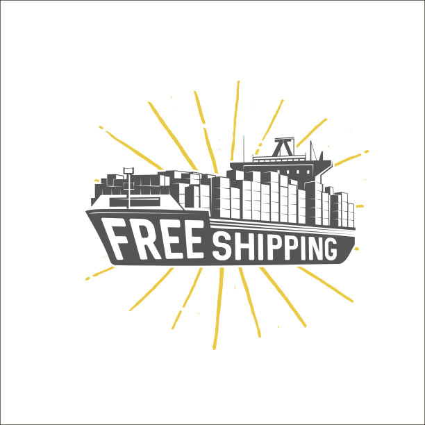 免费送货设计模板。航运和国际货物图片下载
