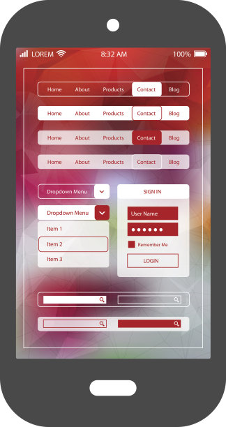 现代移动应用模板图片下载