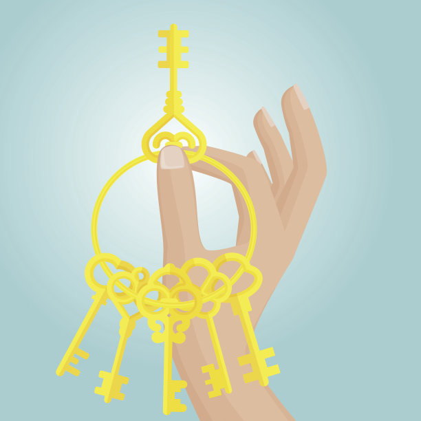 手持6把金钥匙图片下载