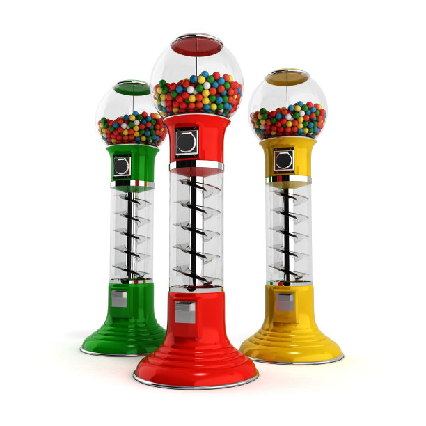 彩色老式口香糖贩卖机玻璃和ref图片下载