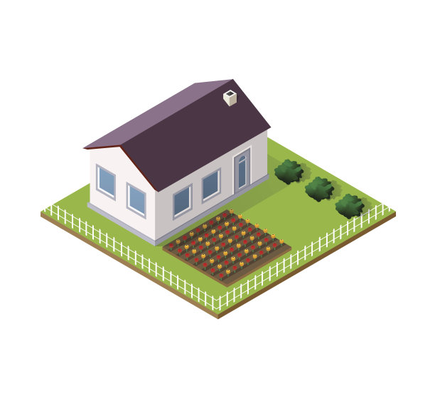 城镇住宅在等距图片下载