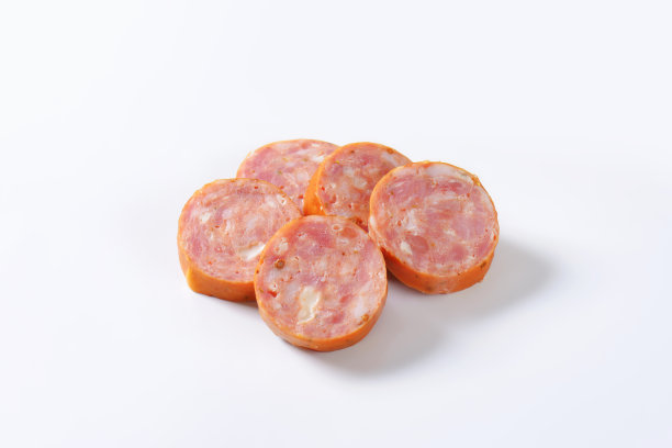 烟熏猪肉香肠片图片下载