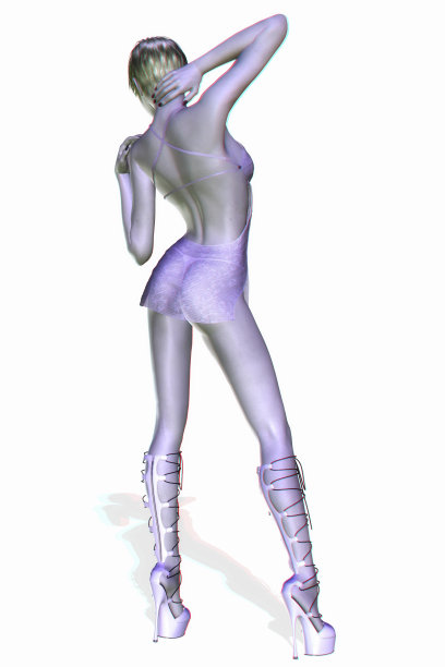 女孩喜欢红青色眼镜图片下载