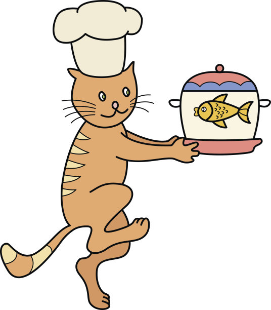 猫和一锅鱼汤图片下载
