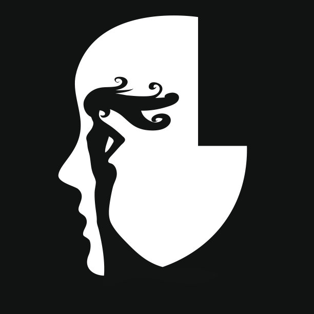 抽象轮廓的女孩模特紧身裙图片下载