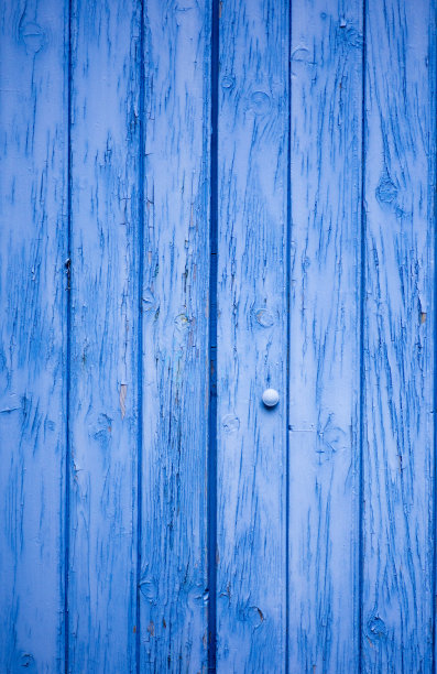 蓝色油漆门图片下载