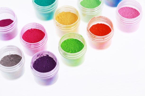 五彩缤纷的颜料粉末。教育，艺术，创意，回到学校背景图片下载