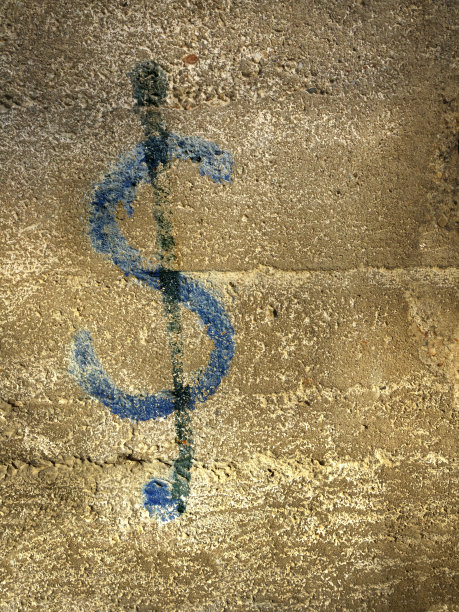 墙上画着美元符号图片下载