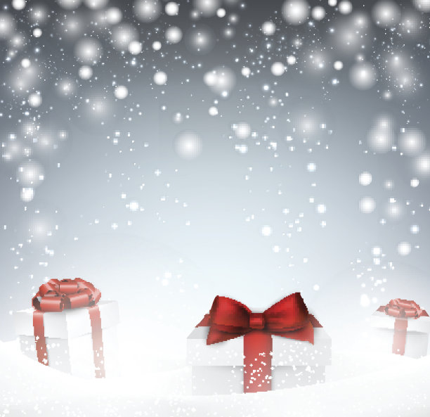 圣诞背景与礼盒。图片下载