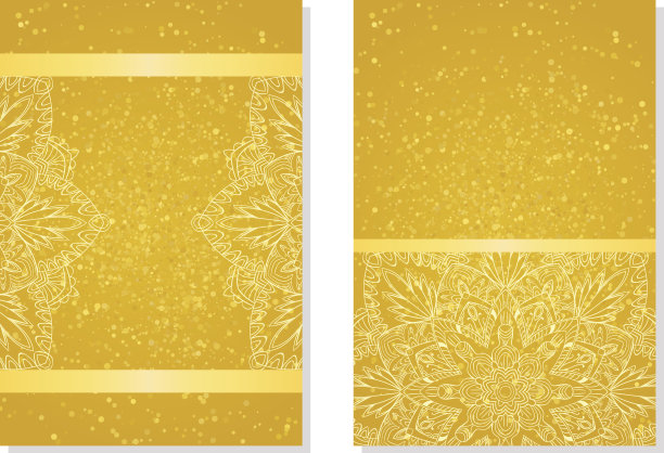 向量抽象植物曼陀罗垂直横幅设置图案背景图片下载