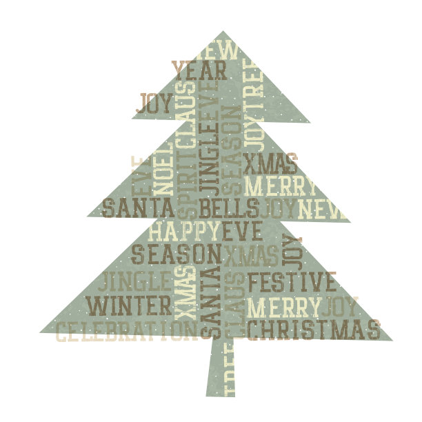 的圣诞树。向量图片下载