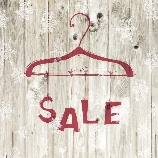 圣诞促销复古海报图片下载