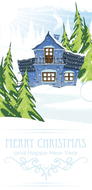 松树林中的砖房图片下载