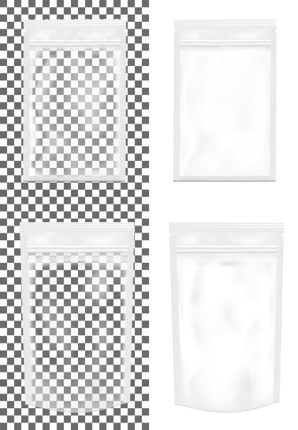 透明空塑料包装带拉链。图片下载