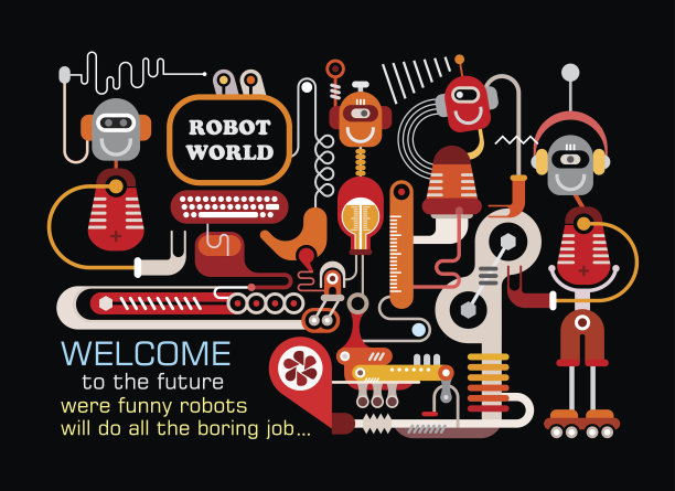 未来世界矢量图图片下载