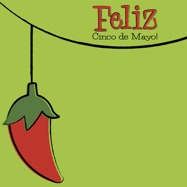 手绘辣椒辣椒串卡片矢量格式。图片下载