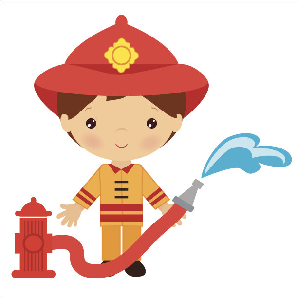 消防员矢量图图片下载