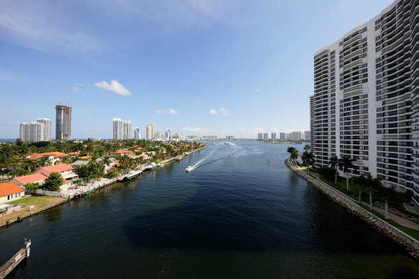 近岸内航道航拍图像图片下载