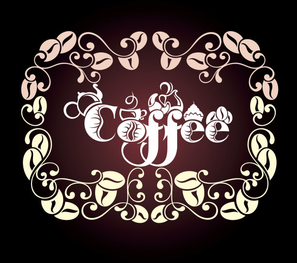 一杯带有花卉设计元素的咖啡图片下载