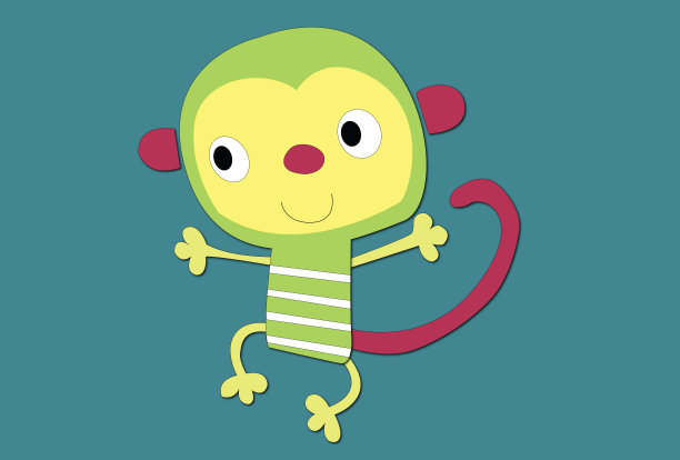 卡通猴子插图图片下载