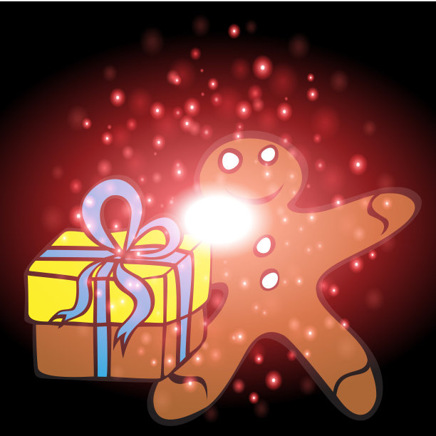 圣诞礼物与圣诞背景和贺卡向量图片下载