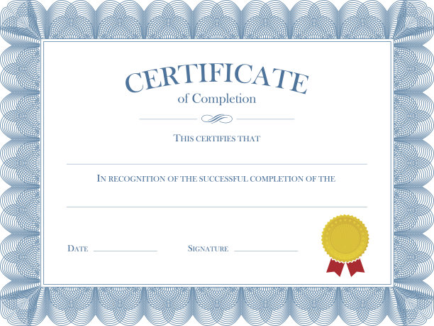 证书文凭矢量模板图片下载