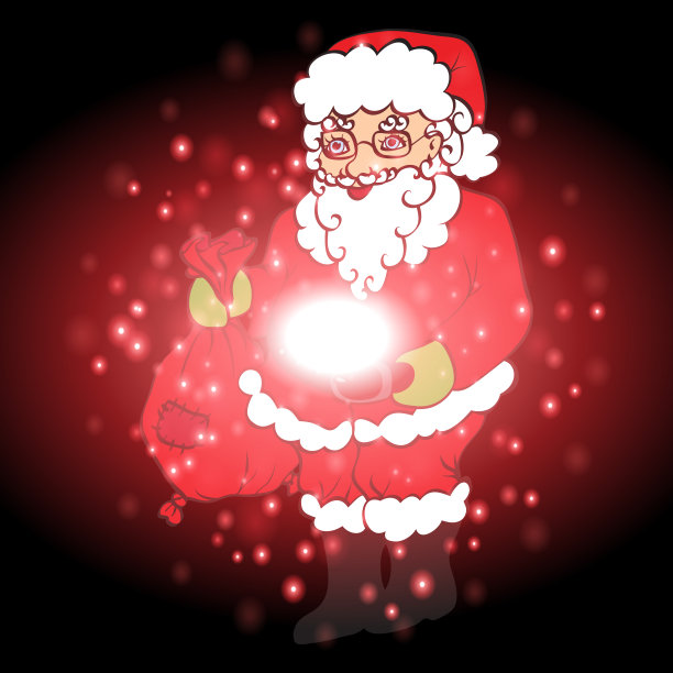 圣诞老人和圣诞礼物的背景矢量图片下载