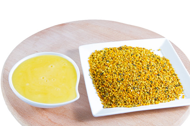 天然蜂蜜和蜂花粉。图片下载