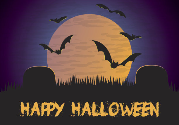 万圣节墓地山图片下载