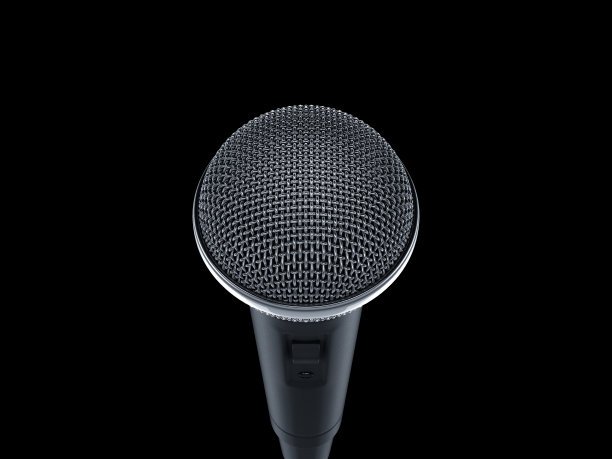 黑色背景麦克风图片下载