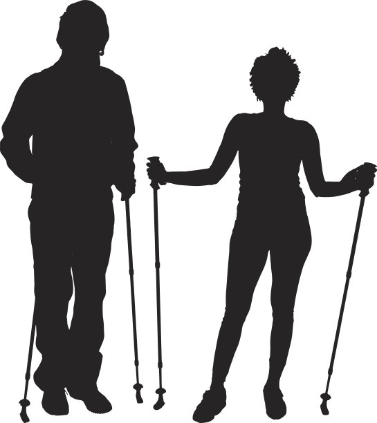 矢量剪影的一对。图片下载