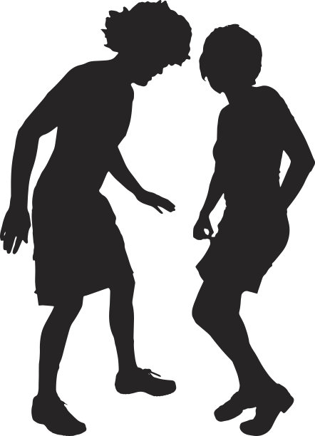 矢量剪影的一对。图片下载