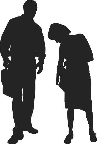 矢量剪影的一对。图片下载