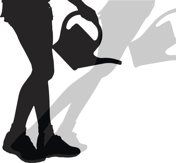 女性脚的矢量剪影。图片下载